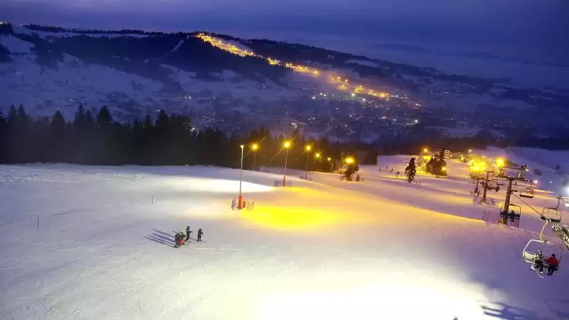 Widok panoramiczny na stok Grapa Litwinka Czarna Góra.
