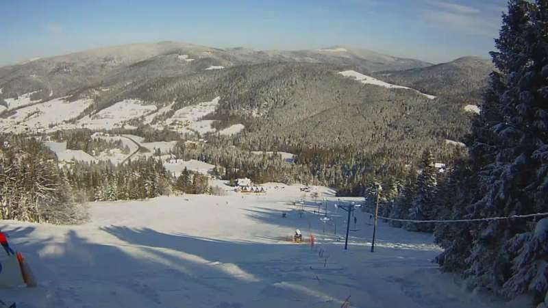 Zdjęcie z kamery Lubomierz ski - widok z górnej stacji