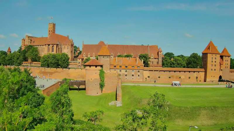 Zdjęcie z kamery Malbork - widok na Zamek Krzyżacki