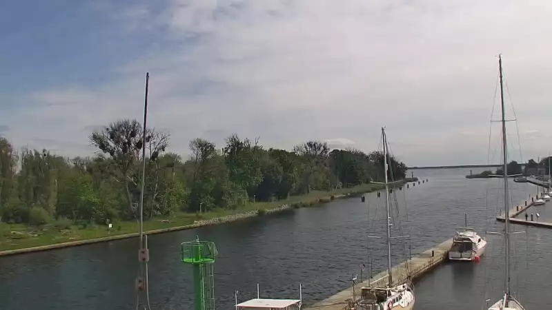 Marina Trzebież - widok na Marinę od strony Zalewu Szczecińskiego