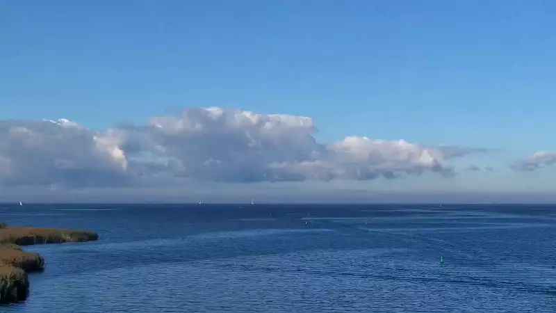 Marina Trzebież - widok na Marinę od strony Zalewu Szczecińskiego