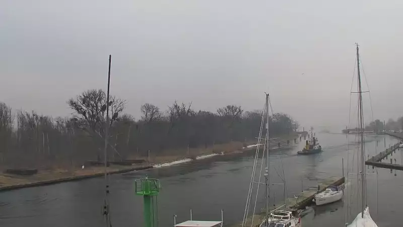Marina Trzebież - widok na Marinę od strony Zalewu Szczecińskiego