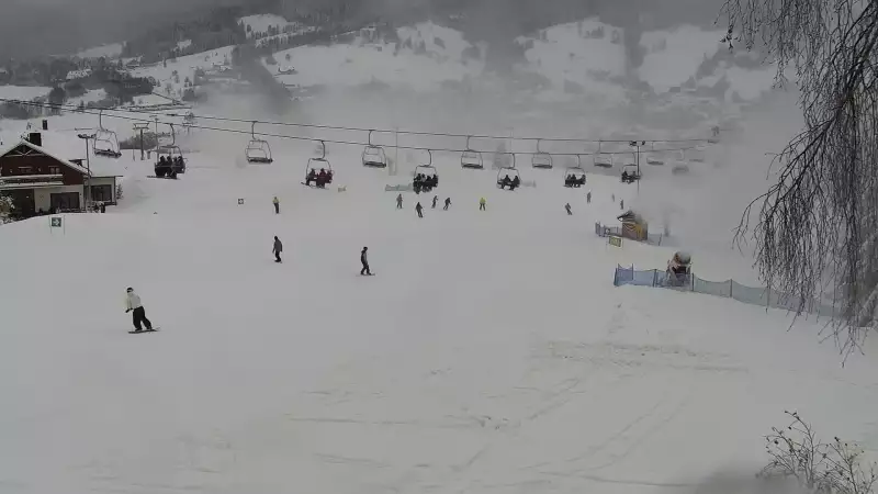 Obraz online z górnej stacji kompleksu Master-ski w Tyliczu