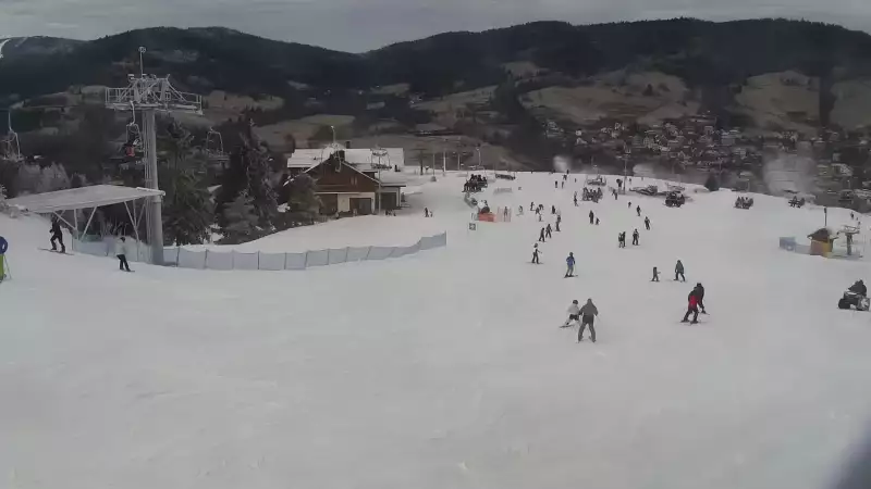 Obraz online z górnej stacji kompleksu Master-ski w Tyliczu