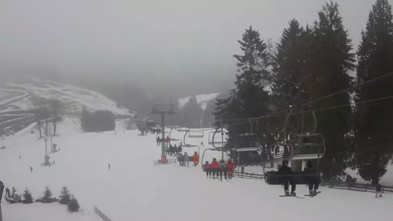 Widok ze stacji narciarskiej Mieszko w Zieleniec Sport Arena