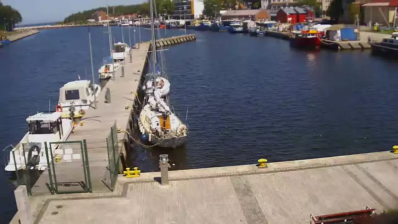 Widok z Kamery na Port Morski w Mrzeżynie.