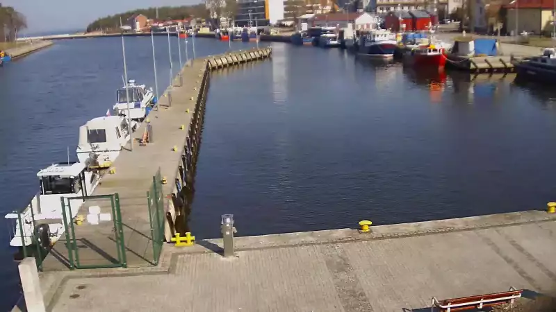 Widok z Kamery na Port Morski w Mrzeżynie.