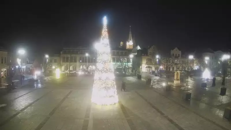 Widok z kamery na Myślenice – miasto powiatowe w woj. małopolskim.