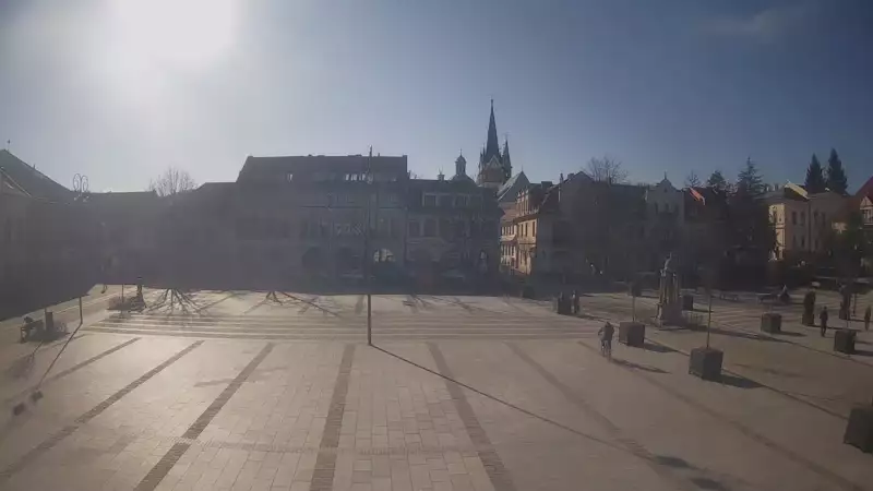 Widok z kamery na Myślenice – miasto powiatowe w woj. małopolskim.