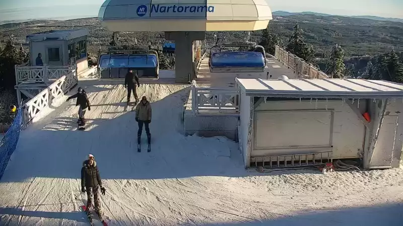 Zobacz górną stację ośrodka znajdującą się 150 metrów od schroniska Masarykova Chata