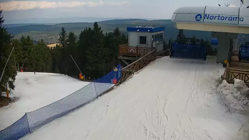 Zobacz górną stację ośrodka znajdującą się 150 metrów od schroniska Masarykova Chata