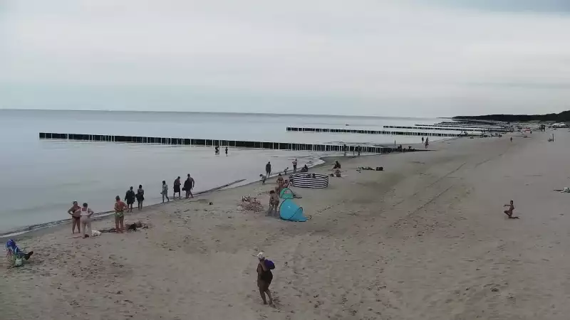 Widok z kamery na molo i plażę w Niechorzu - NOWOŚĆ