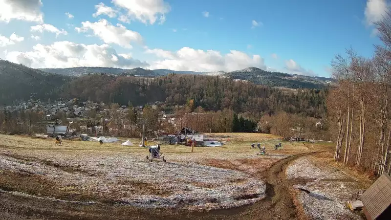 Widok z Kamery na stok w Nowej Osadzie.