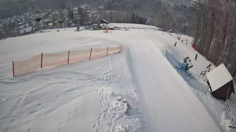 Widok z Kamery na stok w Nowej Osadzie.