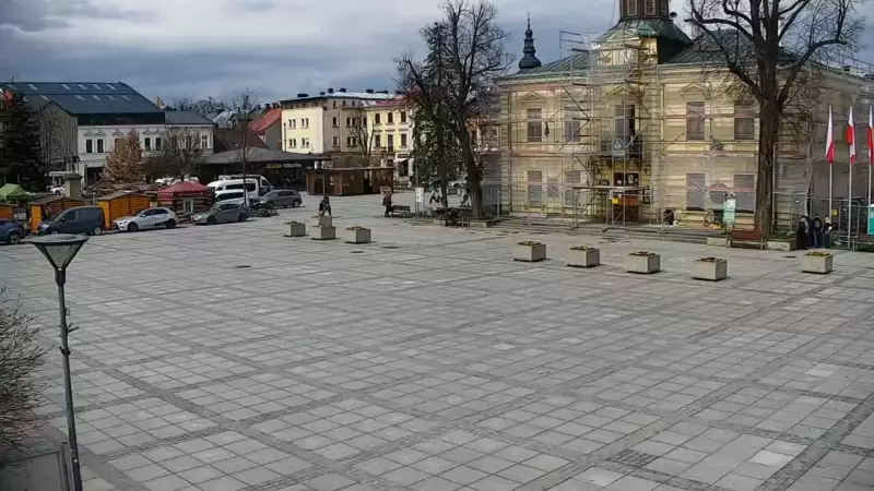 Ujęcie z kamery na Nowy Targ.