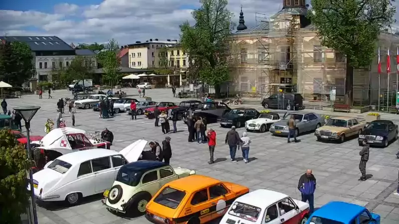 Ujęcie z kamery na Nowy Targ.