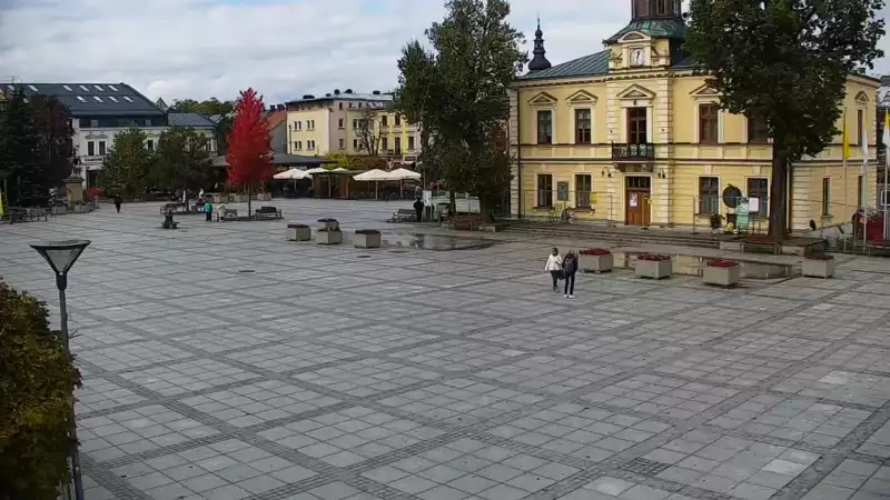 Ujęcie z kamery na Nowy Targ.