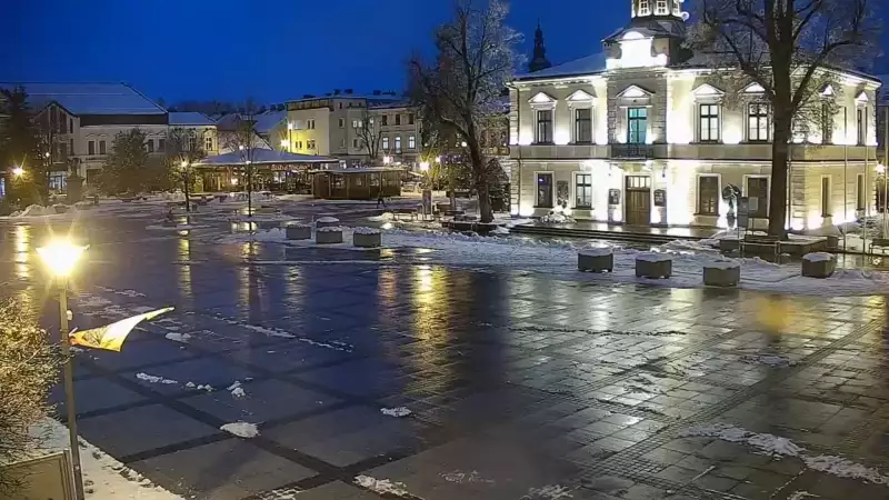 Ujęcie z kamery na Nowy Targ.