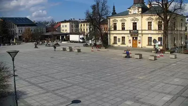 Ujęcie z kamery na Nowy Targ.