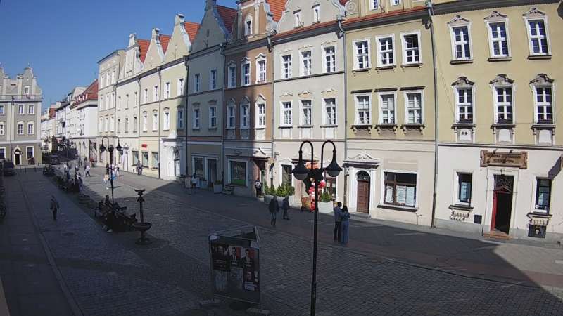 Widok online na opolską Aleję Gwiazd znajdującą się na Rynku