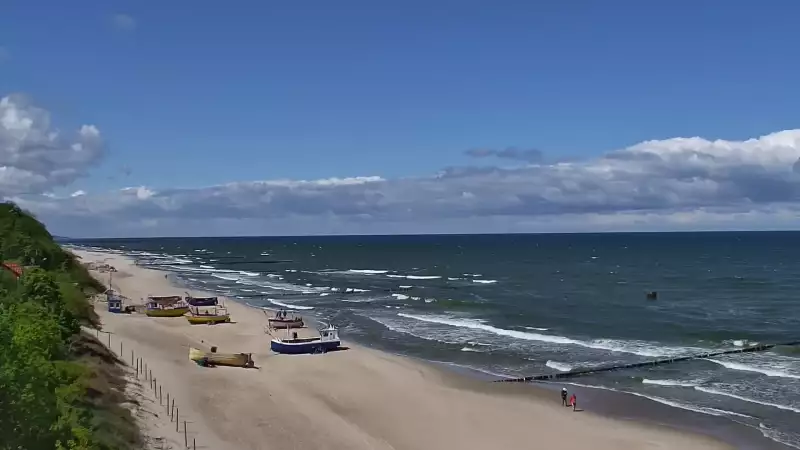 Widok z Kamery na plażę w Rewalu
