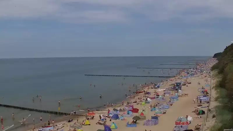 Widok z Kamery na plażę w Rewalu