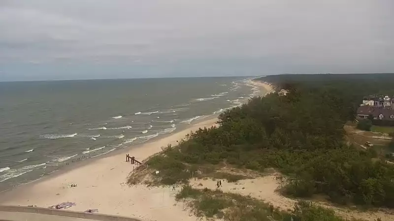Kamera z widokiem na plażę w Rowach woj. pomorskie.