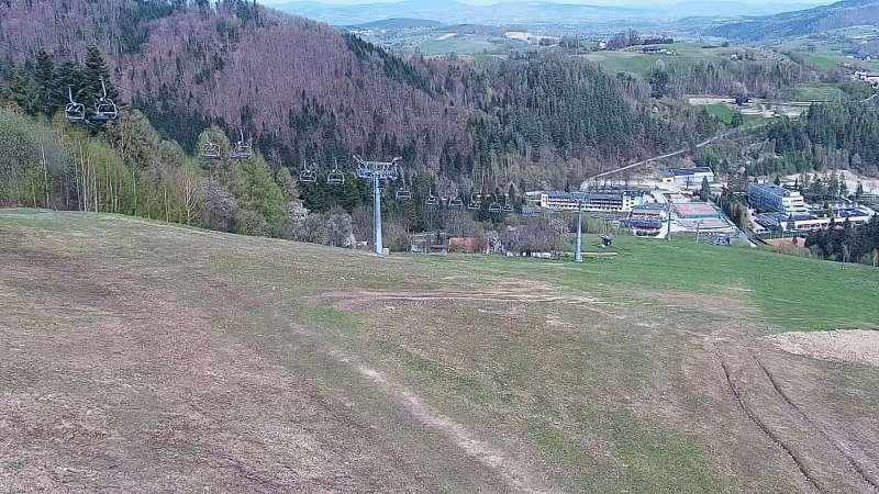 Widok live z kamery na stacji narciarskiej w miejscowości Rytro