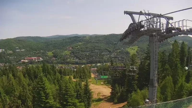 Skolnity SKI w WIŚLE - widok na kolej krzesełkową.