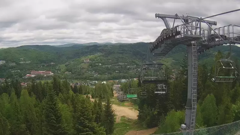 Skolnity SKI w WIŚLE - widok na kolej krzesełkową.