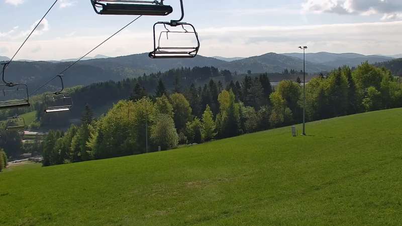 Ośrodek narciarski SŁOTWINY SKI w Krynicy Zdroju - widok na trasy