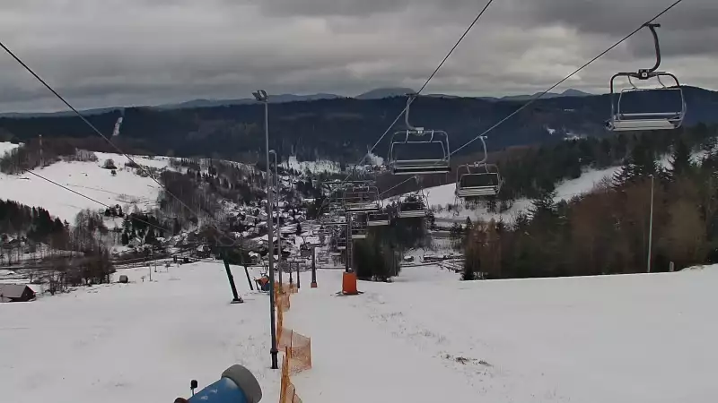 Ośrodek narciarski SŁOTWINY SKI w Krynicy Zdroju - widok na trasy