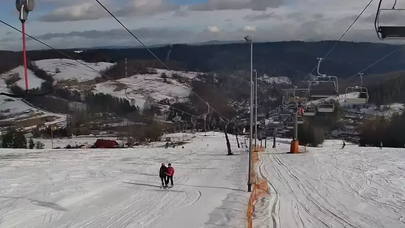 Ośrodek narciarski SŁOTWINY SKI w Krynicy Zdroju - widok na trasy