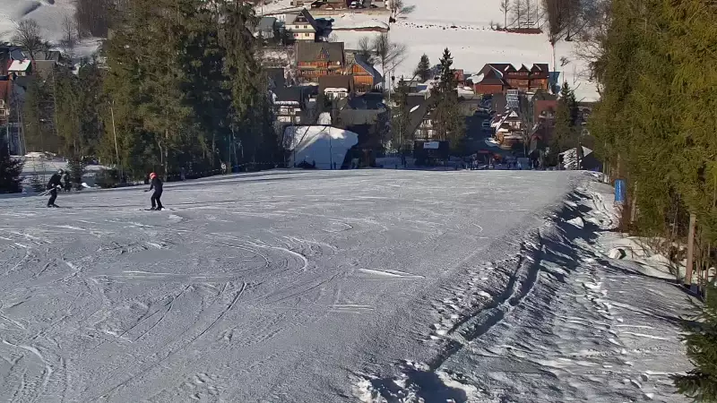 Widok z Kamery na dolny odcinek orczyka Jędrol Suche ski