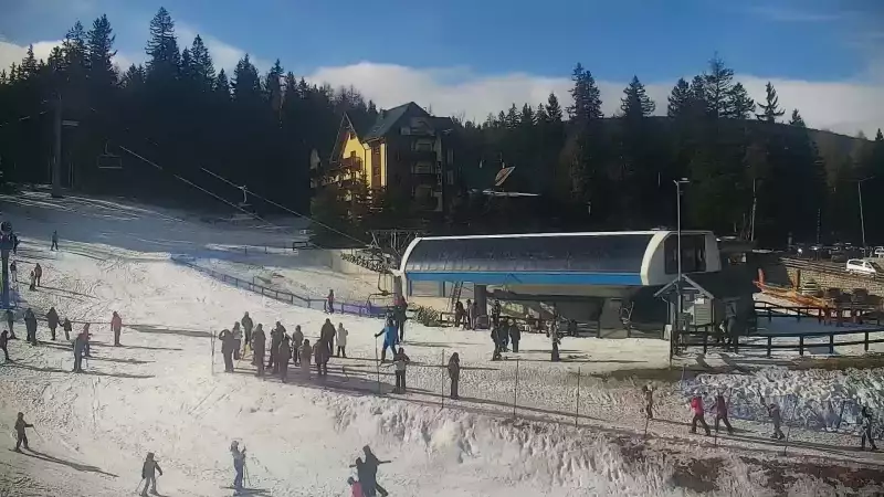 Widok z Kamery na stok SUDETY-LIFT