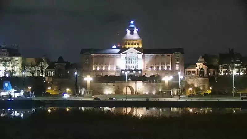 Szczecin - widok na Bulwary Szczecińskie i Wały Chrobrego.