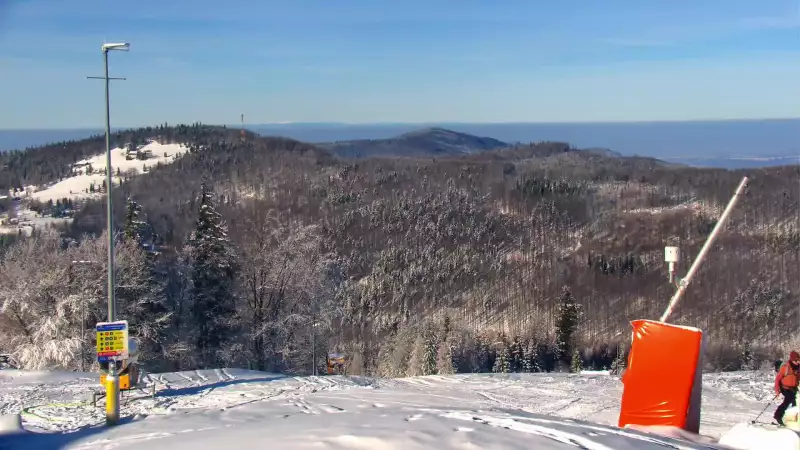 Widok z Kamery na Halę Skrzyczeńską - NOWOŚĆ