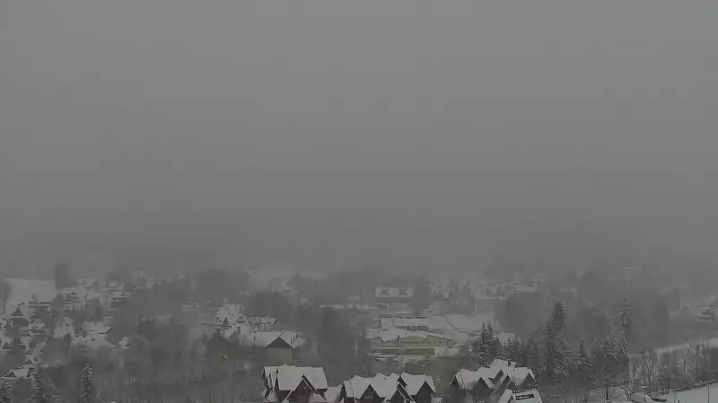 Widok na panoramę gór ze stacji narciarskiej Polana Szymoszkowa