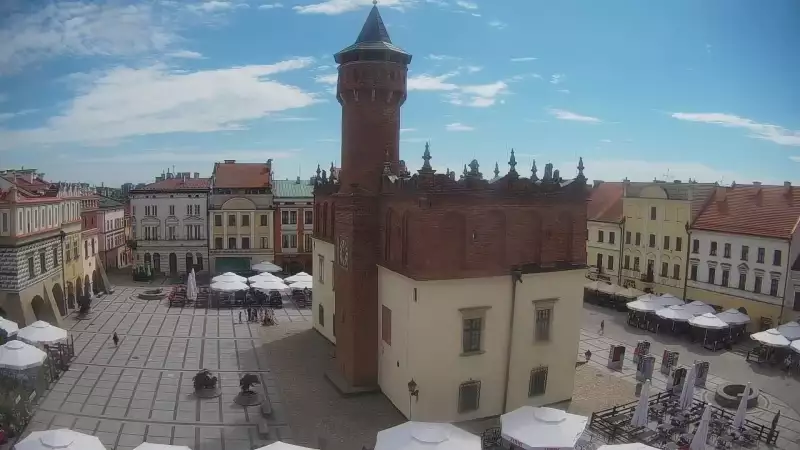 Obraz na centrum Starego Miasta w Tarnowie na żywo
