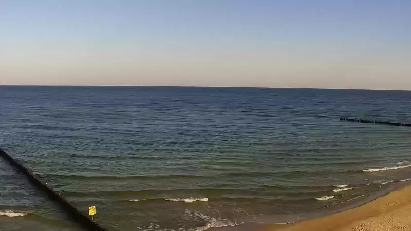 Kamera z widokiem na plażę i morze w Trzęsaczu - Powiat Gryficki