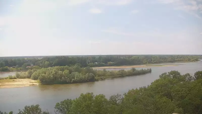 Widok z Kamery na styk rzeki Narew z Wisłą