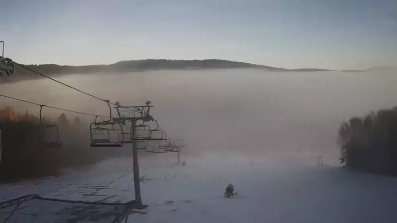 Widok na stok w TYLICZ.SKI w Beskidzie Sądeckim