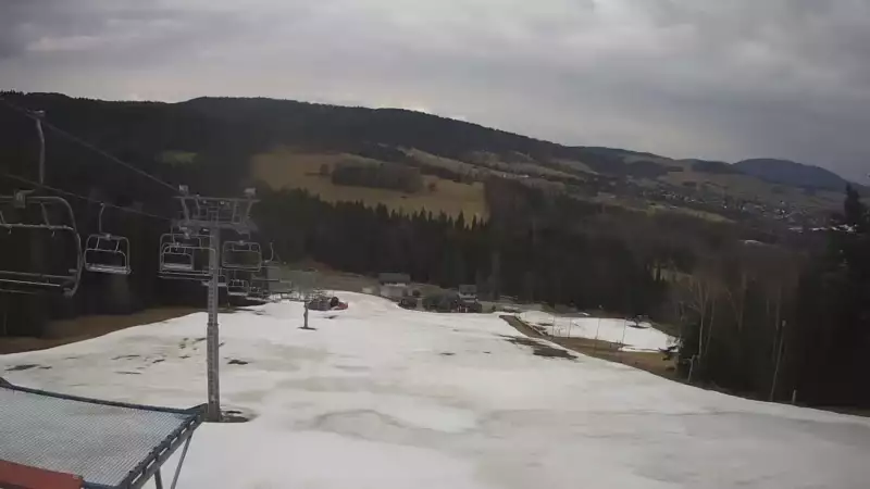 Widok na stok w TYLICZ.SKI w Beskidzie Sądeckim