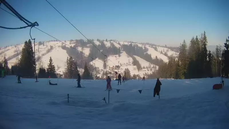 Widok z górnej części wyciągu U Jędrola