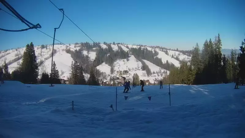 Widok z górnej części wyciągu U Jędrola