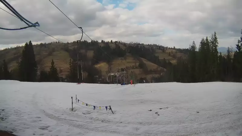 Widok z górnej części wyciągu U Jędrola