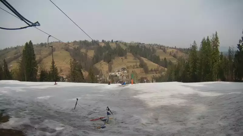 Widok z górnej części wyciągu U Jędrola