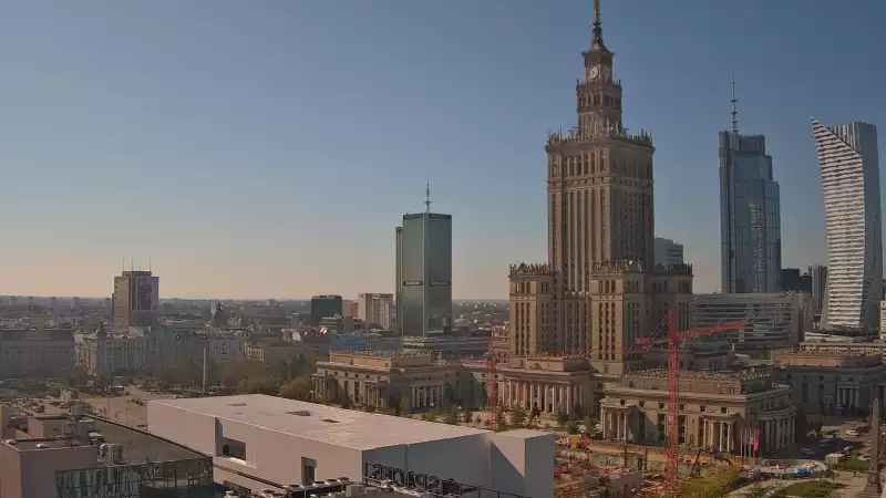 Obraz na Pałac Kultury i Nauki w Warszawie na żywo