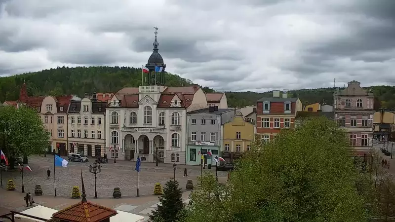 Kamera z widokiem na Rynek w Wejherowie.