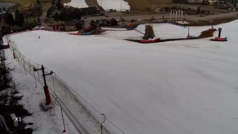 Widok ze stacji narciarskiej Koszałkowo w Wieżycy